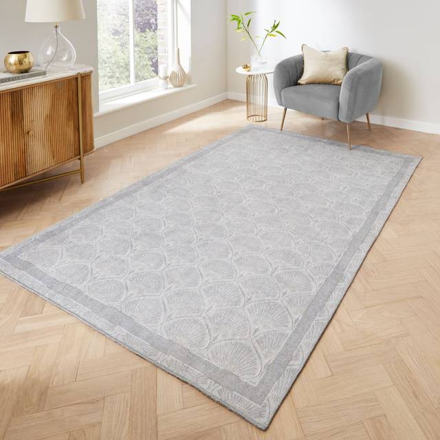 Chafin Animal Print Area Rug - Silver (Rectangle 152 x 230 cm)