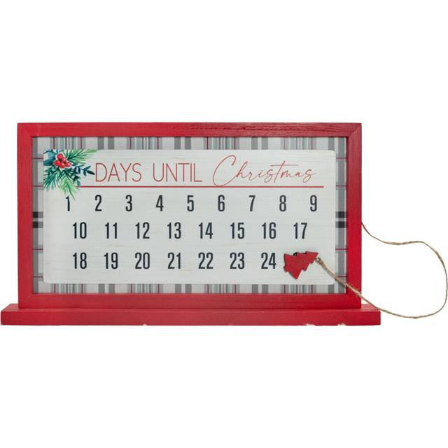 Hannas Handiworks Christmas Countdown Advent Calendar Magnetic Wooden Tabletop Holiday Decor Move the Attached Christmas Tree