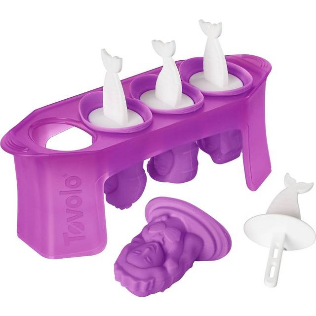 Tovolo Silicone Popsicle Molds with Sticks (Mermaid) - Ice Pop Molds with 4 Cavities for Homemade Flavored Ice Pops & Frozen Snacks - Popsicle Maker w