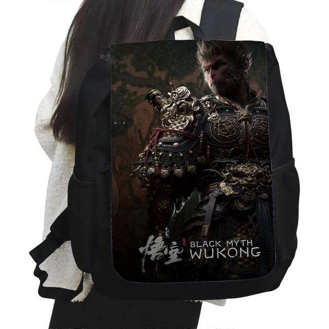 (MSB-0317, One size) 3a Black Myth Wukong Game Large Capacity Printed Backpack Student Journey To The West Waterproof Backpack