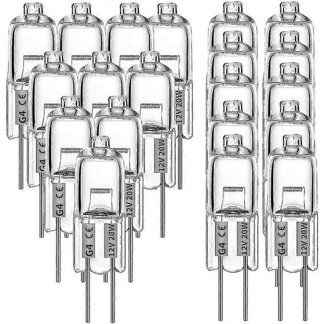 (As show, One size) 20 Pcs G4 Halogen Bulbs,20w 12v Halogen Light Bulbs 2 Pin Clear Lamp Bulb,for Cooker Lighting,signa