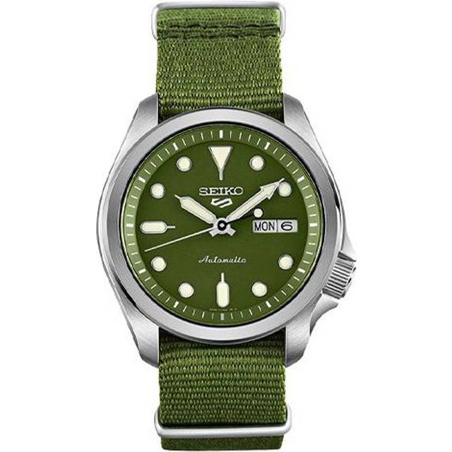 Men's SEIKO No. 5 Series Automatic Mechanical waterproof Watch Green SRPE65K1 - F