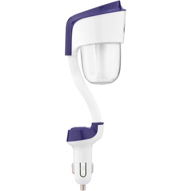 50Ml Rotation Aromatherapy Air Purifier Humidifier With 2 Usb Charger Ports For Dc 12V Car Blue