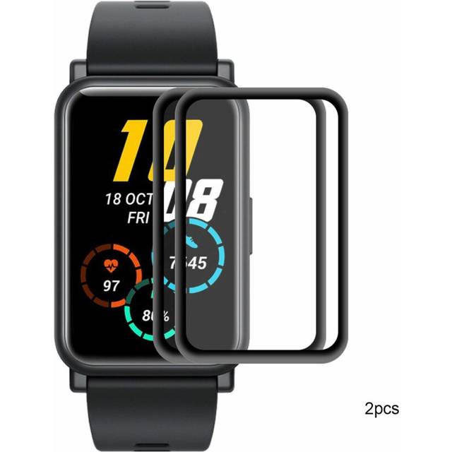 (NO.2) 3D Curved PC Soft Edge + PMMA Full Screen Coverage HD Watch Screen Protector Watch Film for Huawei Honor Watch ES