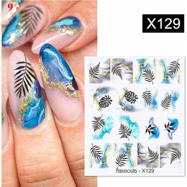 Nail Art Water Decal Transfer Sticker Flower Butterfly Nails Decoration Tips DIY