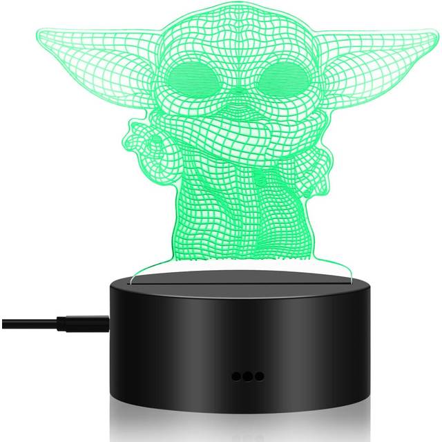 Baby Yoda Toys 3D Lamp Star Wars Gifts LED Night Light 7 Colors Changing Bedroom Illusion Lights Home Decor Anime Grogu Toy for Kids Girls Boys