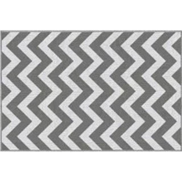 Outsunny Outdoor Rug, 1.2 x 1.8m Patio Floor Mat, Grey & White