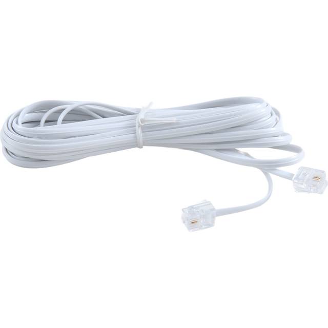 6P2C RJ11 Male to Male Plug Telephone Line Cable Wire 5M