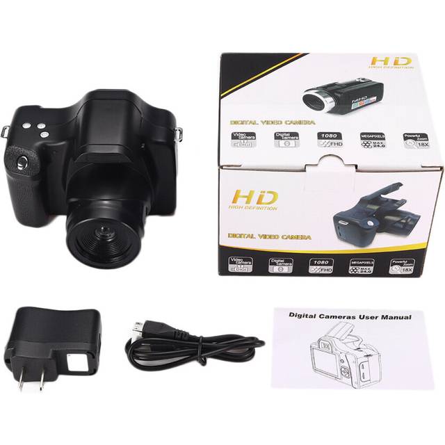 (Camera Only) Digital Camcorder Vlog Video Vlogging YouTube Camera Video Recorder with 24MP Microphone Wide-angle Lens