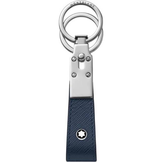 Montblanc Sartorial Leather Loop Key Fob - Ink Blue (Size 1.1  x 0.5  x 4.3)