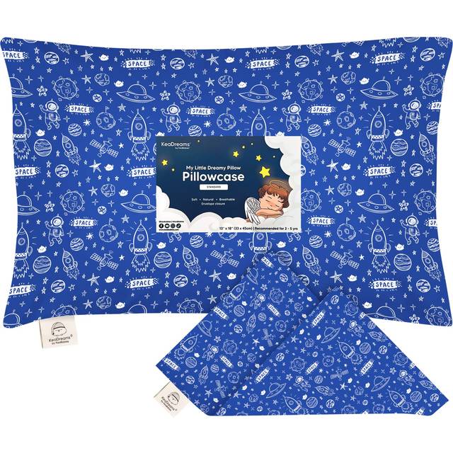 KeaBabies Toddler Pillowcase for 13X18 Pillow - Organic Toddler Pillow Case for Boy  Kids - 100% Natural Cotton Pillowcase for Miniature Sleepy Pillow