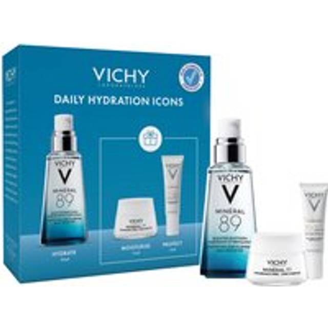 Vichy Mineral 89 Hyaluronic Acid Daily Hydration Kit: Serum, Moisturiser, and SPF50 (Worth £43.79)