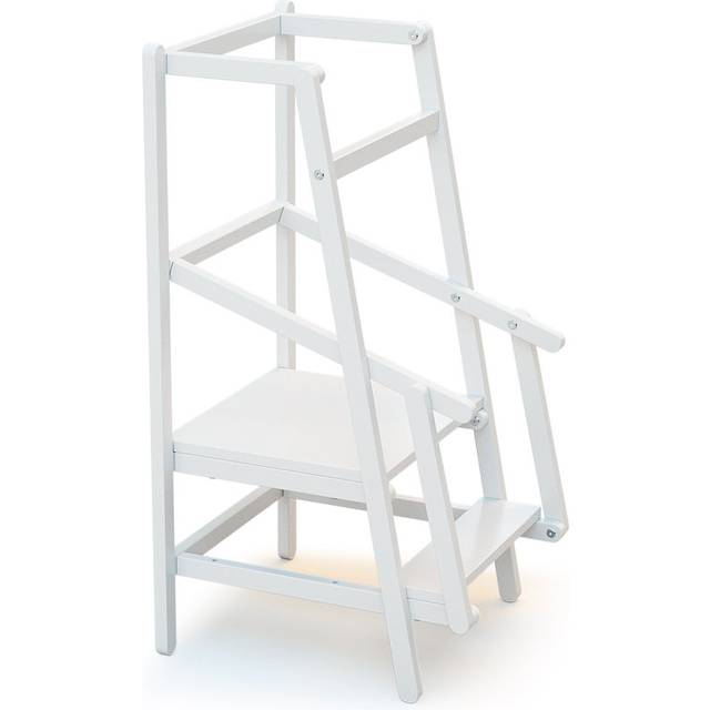 Corliss Step Stool - White (90cm H X 44cm W X 48.5cm D)