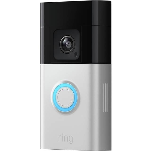 Ring Battery Video Doorbell Pro - smart dörrklocka - med helkroppsvy, 3D-rörelsedetektering, nattsikt i färg, 30 dagars kostnadsfri provperiod på Ring Protect - 802.11b/g/n/ax - satinnickel