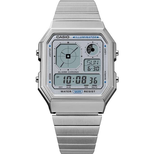 Casio Vintage Digital Stainless Steel Quartz A130WE-7A Unisex Watch