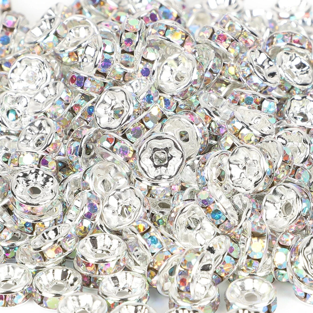 SHEIN 50pcs/set Rhinestone Decor Bead DIY Jewelry Accessory