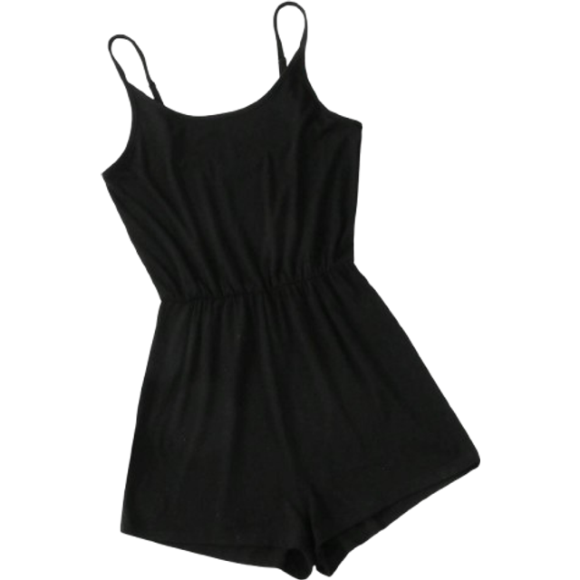 SHEIN Solid Slip Romper