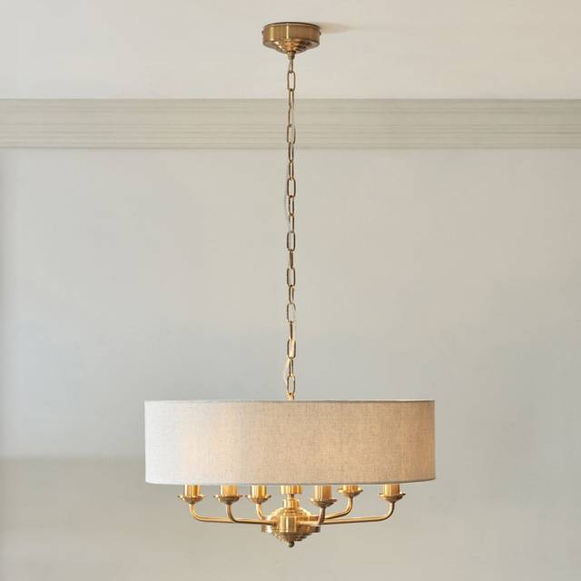 Vogue Sandringham Mid Century 6 Light Adjustable Pendant Light - Gold