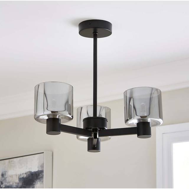 Erin 3 Light Semi Flush Ceiling Light - Gold