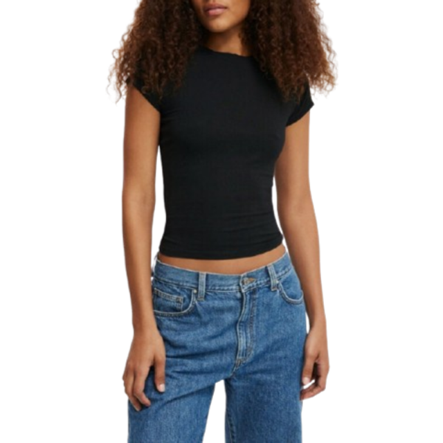Cotton On Women - All Day Crew Tee - Black