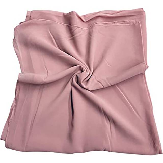 (Pale Pink) KAV Plain Elegant Turban Chiffon Head Scarf Hijab