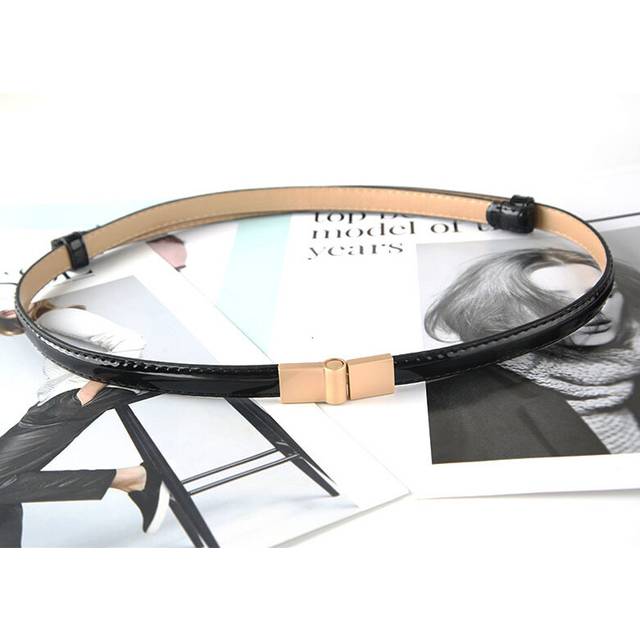 (Black) New Elegant Ladies Skinny Belt With Adjustable Design Stylish Waist Chain