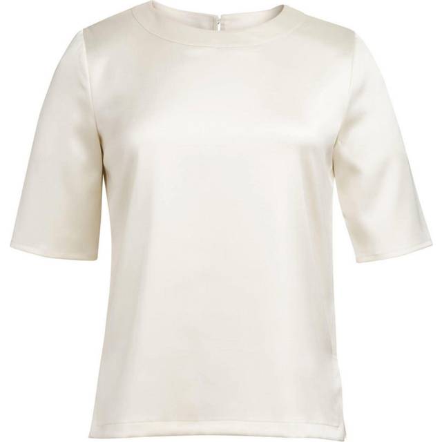 Brook Taverner Ravenna Satin Blouse BT2362 Cream 14&quot; Regular Colo