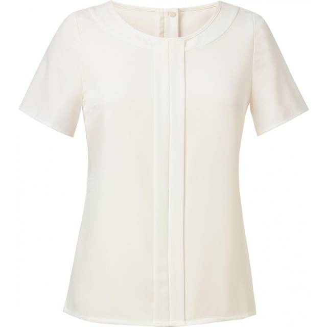 Brook Taverner Felina Short Sleeve Crepe Blouse BT2265 White 24 Regula
