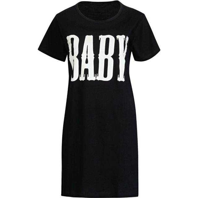Womens nightdress nightie cotton blend ladies short sleeve pyjamas t shirt top