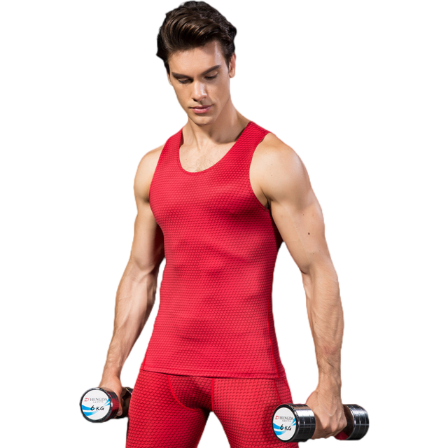 (M, red) Men's Shirts 3D Printed T-shirt Sleeveless Snake Scale Fabric