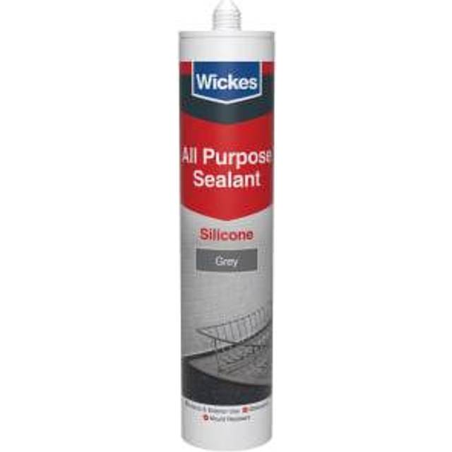 Wickes Grey All Purpose Silicone Sealant - 300ml