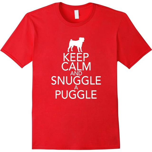 (XXL) Keep Calm And Snuggle A Puggle Dog Lover Pug T-Shirt-Father's Day