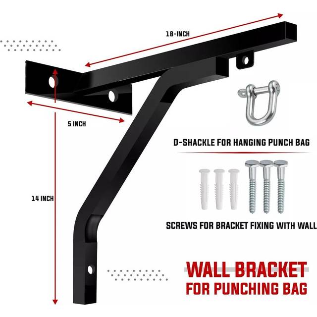 "18"" Standard Wall Bracket Steel Mount Hanging Stand for MMA Punch Bag"