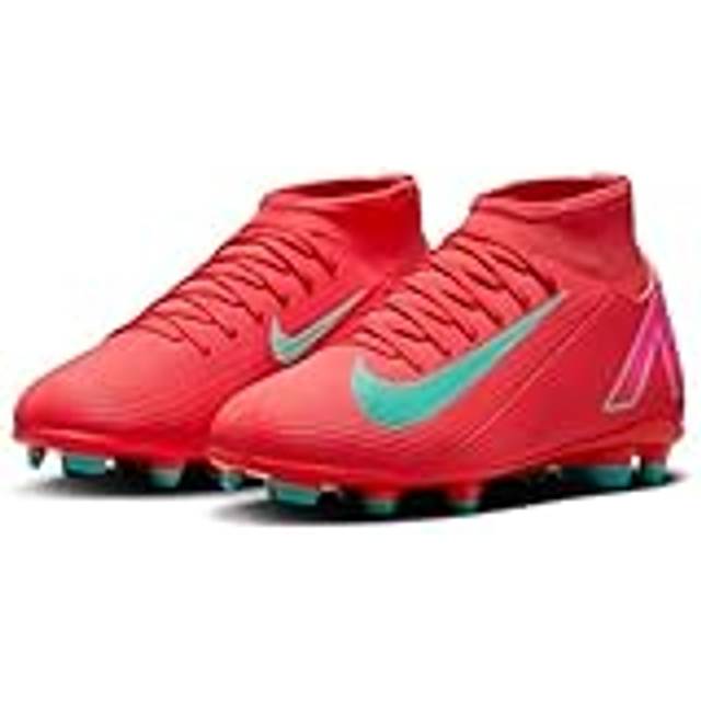 Mercurial Superfly 10 Club FG/MG JR fotbollsskor, EMBER GLOW/AURORA GREEN, Dam, 6