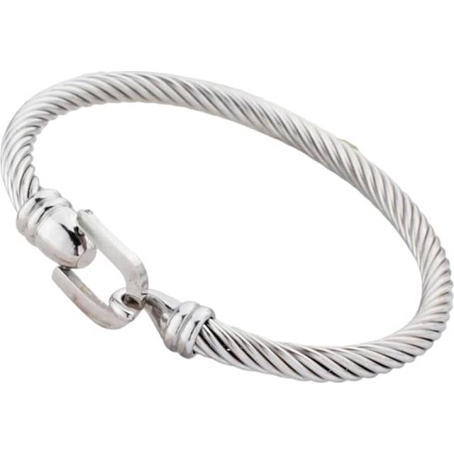 Unisex Stainless Steel Cable Wire Bracelets Charm Bangle Bracelet with Hook Clasp Best Friend Sister Fashion Jewelry Gift for Women Men