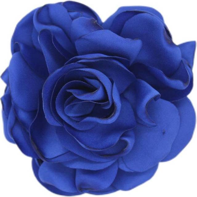(royal blue) 1pc Art Flower Brooch Fabric Corsage Gift Cloth Lapel Pin Handmade Elegant Jewelry Wome - Blue
