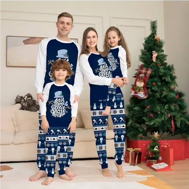 (Pet M) Christmas Pajamas Matching Sets Family Pajamas Set Adult Family Christmas Printing Costume for Women Men Pajamas Set