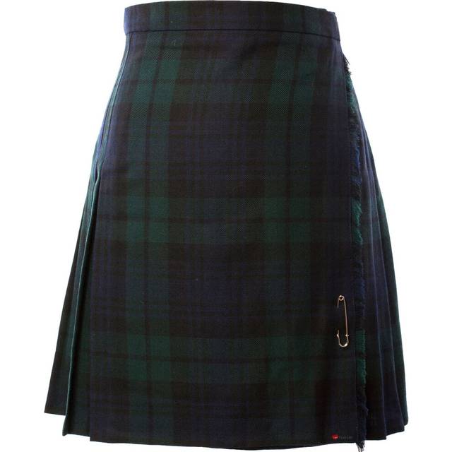 (UK 8) Ladies Knee Length Kilt Skirt Black Watch Tartan
