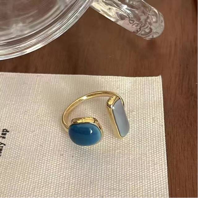 (5678603) Retro Gothic Silver Color Heart Metal Ring For Women Girls Vintage Y2k Crystal Open Rings