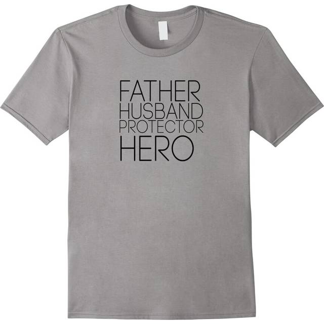 (S) Mens Father Husband Protector Hero T-Shirt Fathers Day Gift-Father's Day