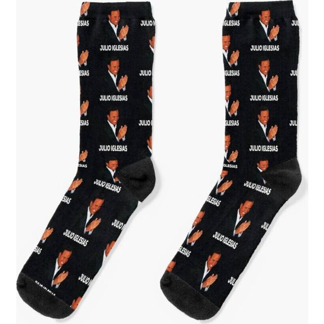 Dress Socks Best art Julio Iglesias music band Novelty Fancy Crazy Pattern Crew Casual for Men Women