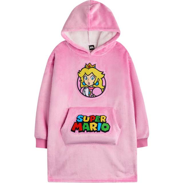 (9-13 Years, Pink) Nintendo Girls Princess Peach Super Mario Blanket Hoodie