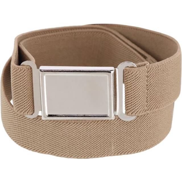 CTM Kids' Adjustable Elastic Belt with Magnetic Buckle - Khaki one (one size)