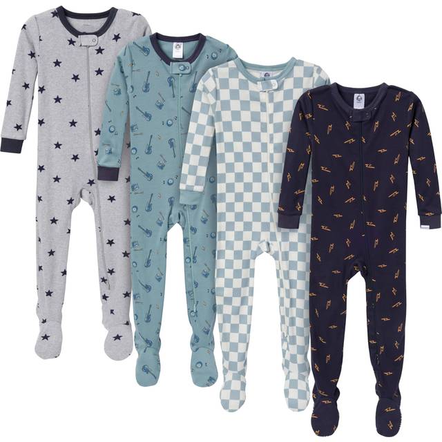 Gerber Baby-Boys 4-Pack Footed Pajamas  Music