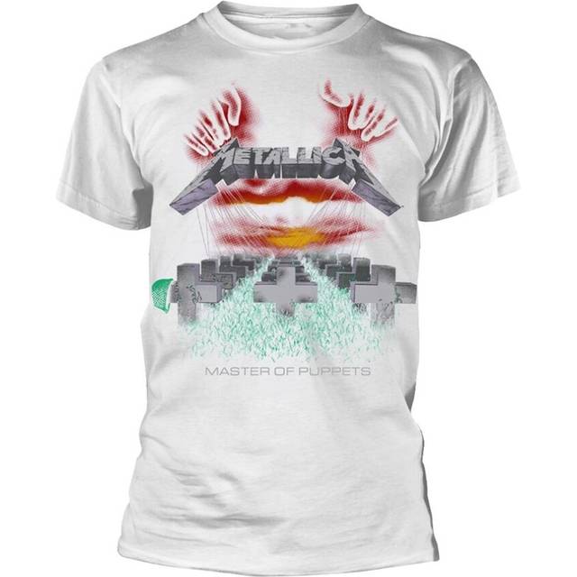 (XXL, White) Metallica Unisex Adult Master Of Puppets T-Shirt