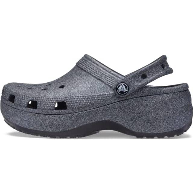 (WMNS) Crocs Classic Platform Glitter II Clog 'Black' 207770-001 - 9
