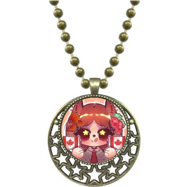squirrel canada flag maple pendant star necklace moon chain jewelry