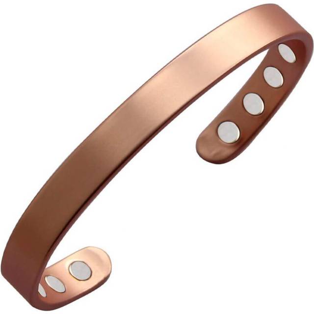 Copper Bracelet For Men And Women 99.9% Pure Copper Magnetic Bangle With 8pcs 3500 Gauss Magnets 6.8" Adjustable Jewelry Gift