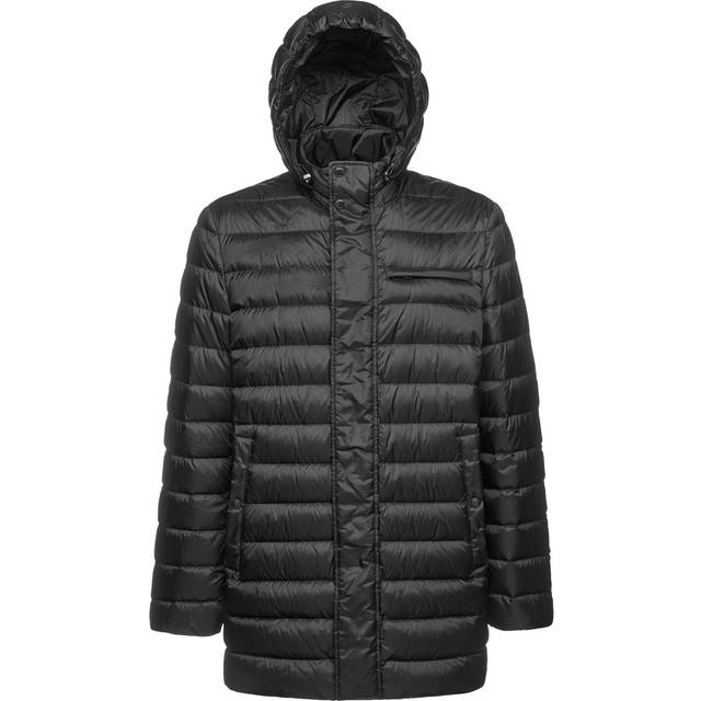 Geox's Warrens Long Hooded Puffer - Noir
