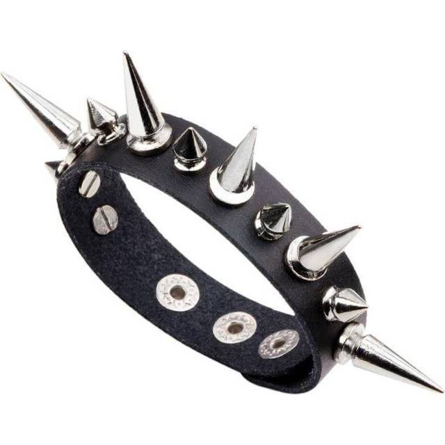 Punk Rock Street Snap Fashion Punk Metal Rivet Bracelet Wide Leather Stud Spike Bracelet